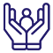 hand on support logo 